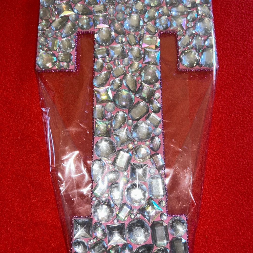 Rhinestone Embellished Letter Decor